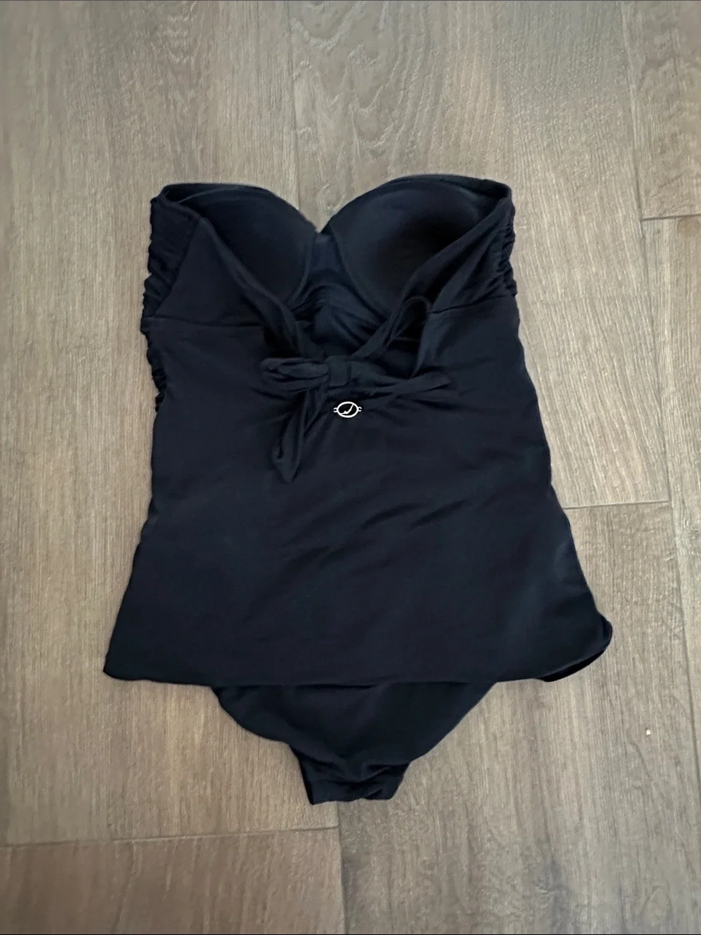 Jansen women's Black Strapless One-Piece Swimsuit. Size 12.